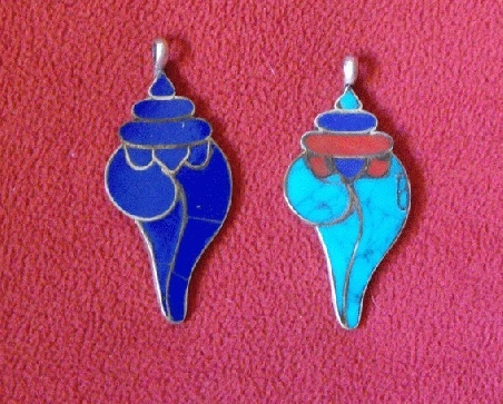 Colgante caracola pedreria