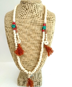 Mala hueso natural con turquesita