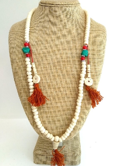 Mala hueso natural con turquesita