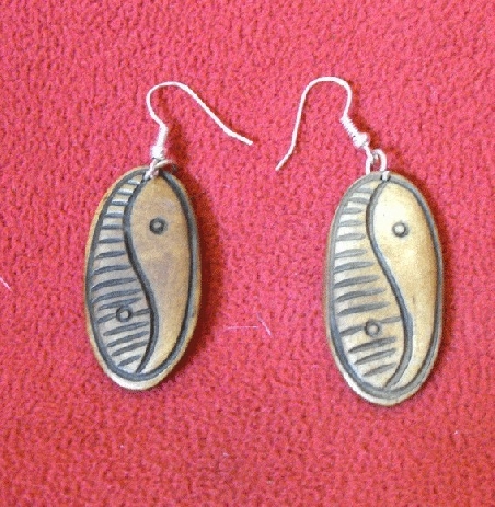 Pendientes hueso penhu7 (3 pares)