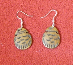 Pendientes hueso penhu12 (3 pares)