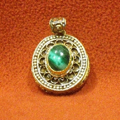 colgmet130- Gau filigrana y piedra natural