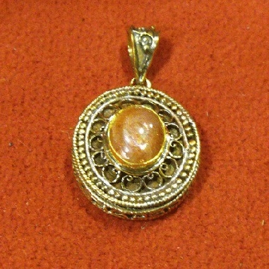 colgmet130- Gau filigrana y piedra natural