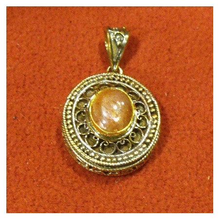 colgmet130- Gau filigrana y piedra natural