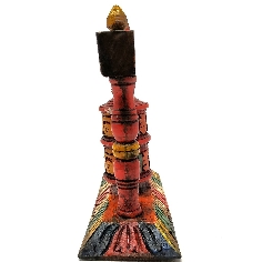 Rueda de oración madera pintada 2