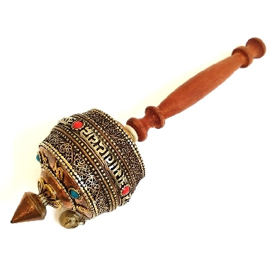 Rueda de oracion metal filigrana