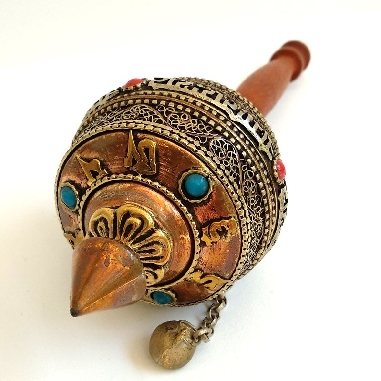 Rueda de oracion metal filigrana