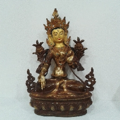 Tara blanca cobre y oro 33 cms