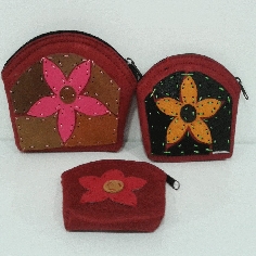 Monedero 3en1 11.5 cms ancho,  11 cms.largo