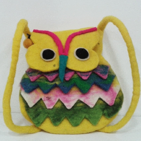 bolso buho 18 cms ancho, 19 cms largo