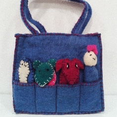 Bolsito puppets 20 cms anco, 17 cms alto 2