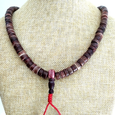 Mala de hueso esmaltado cilíndrico 