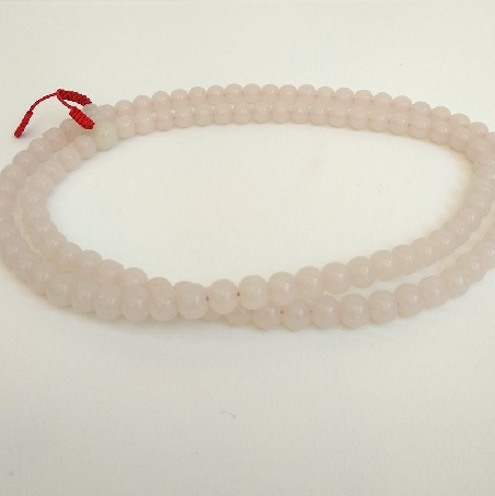 Mala de cuarzo rosa grande