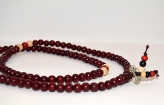 Mala de palo de rosa con dorje- calidad