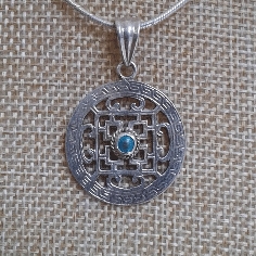 Colgante mandala de plata- colgplat35