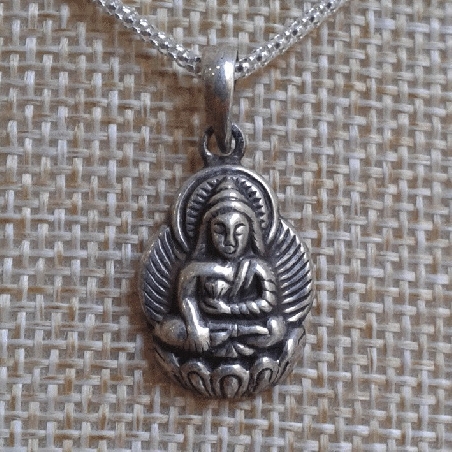Colgante de plata "Budha Shakiamuni" pequeño- colgplat26