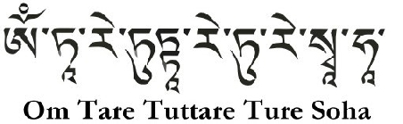 Mantra Tara verde + bolsita seda