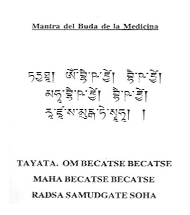Mantra Buda de la Medicina + bolsita de seda