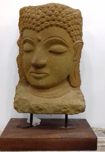 Cabeza de Buda en piedra 50 cms.