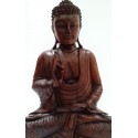 Buda de madera- 40 cms.- Virtaka mudra