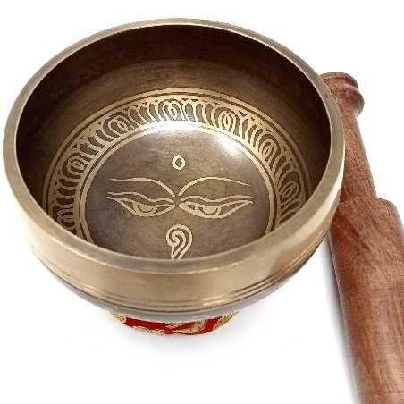 Cuenco torneado color bronce 9 cms. extra.