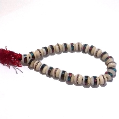 Pulsera hueso blanco con pedrería