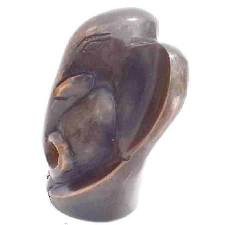 Ganesh de bronce oscuro 10 x 9 cms.