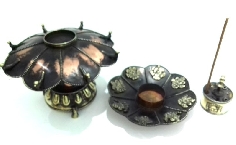 Incensario doble flor de loto 2