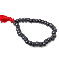 Pulsera hueso negra 5 mms.