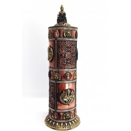 Incensario torre de cobre con Buda