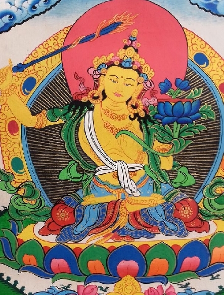 Manjushree con brocado mediano