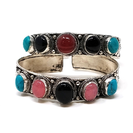 Pulsera alpaca 5 turquesitas