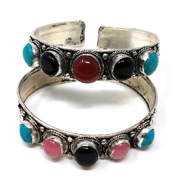 Pulsera alpaca 5 turquesitas