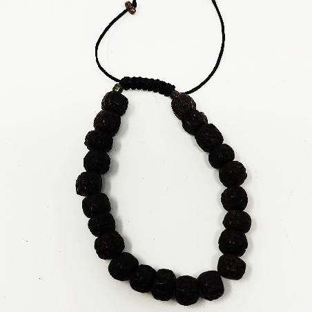 Pulsera de Rudraksa pulida