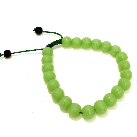 Pulsera de cristal verde
