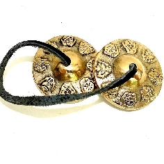 Tingsha pequeño bronce- calidad- 5 cms. 2