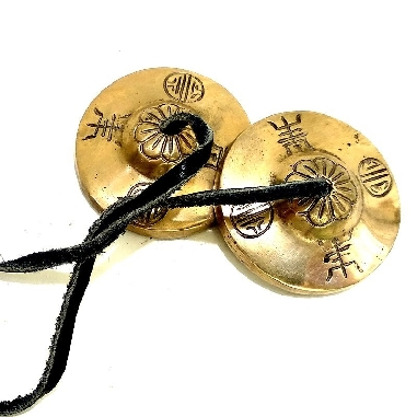 Tingsha pequeño bronce- calidad- 5 cms.