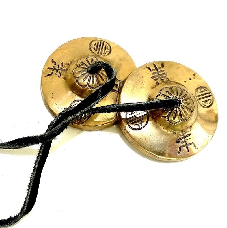 Tingsha pequeño bronce- calidad- 5 cms.