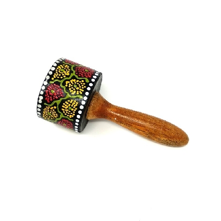 Maraca cilíndrica pintada
