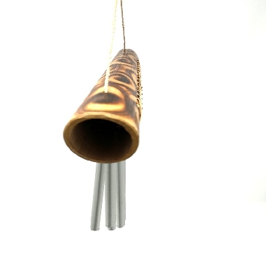 Campana de viento bambú cosido
