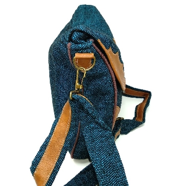 Bolso algodón y piel