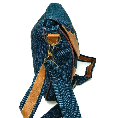 Bolso algodón y piel