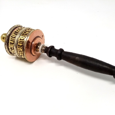 Rueda de oración "Om Mane" cobre