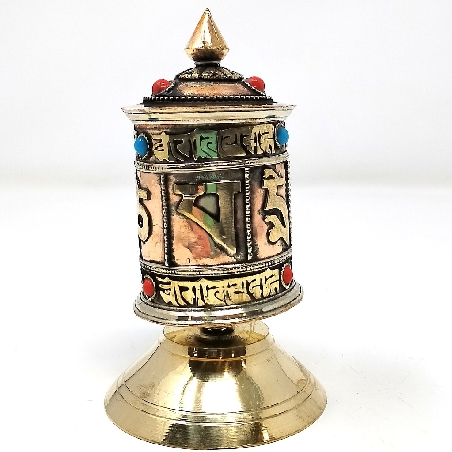 Rueda de oración con base "Om mane"