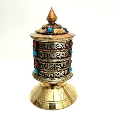 Rueda de oración con base "Om mane"