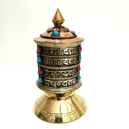 Rueda de oración con base "Om mane"