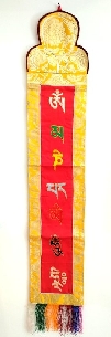 Bordado "Om Mane" vertical extra grande