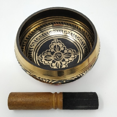 Cuenco torneado 500 grs. negro-dorado