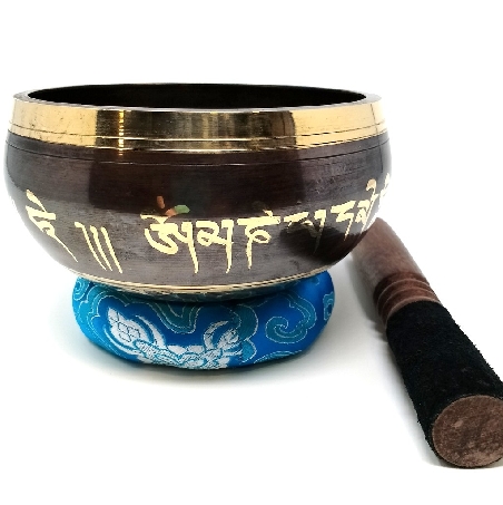 Cuenco torneado 1.000 grs negro-dorado