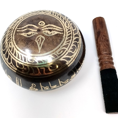 Cuenco torneado 1.000 grs negro-dorado